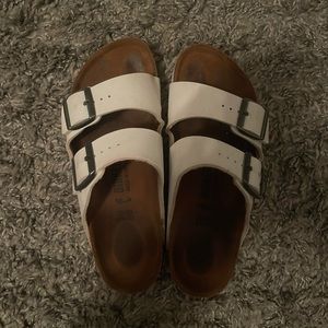 White Birkenstocks, size 38 (womens 7.5)